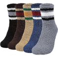 thumbnail image 1 of 5 Pairs Men's Socks Fluffy Slipper Soft Thermal Socks Warm Fuzzy Winter Present for Men Women, 1 of 5