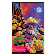 Mushroom Man Blacklight Poster 24" x 36" Fantasy Shrooms Gnome Velvet