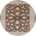 thumbnail image 1 of Ahgly Company Machine Washable Indoor Round Industrial Modern Sienna Brown Area Rugs, 4' Round, 1 of 1