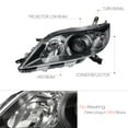 thumbnail image 3 of DNA Motoring For 11-20 Toyota Sienna Black Clear Corner Projector Headlight Lamps Pair, 3 of 5
