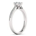 thumbnail image 3 of 1.00 Carat TW Women's Moissanite Solitaire Engagement Ring in 18k white Gold Plated Over Silver (Size 9), 3 of 4