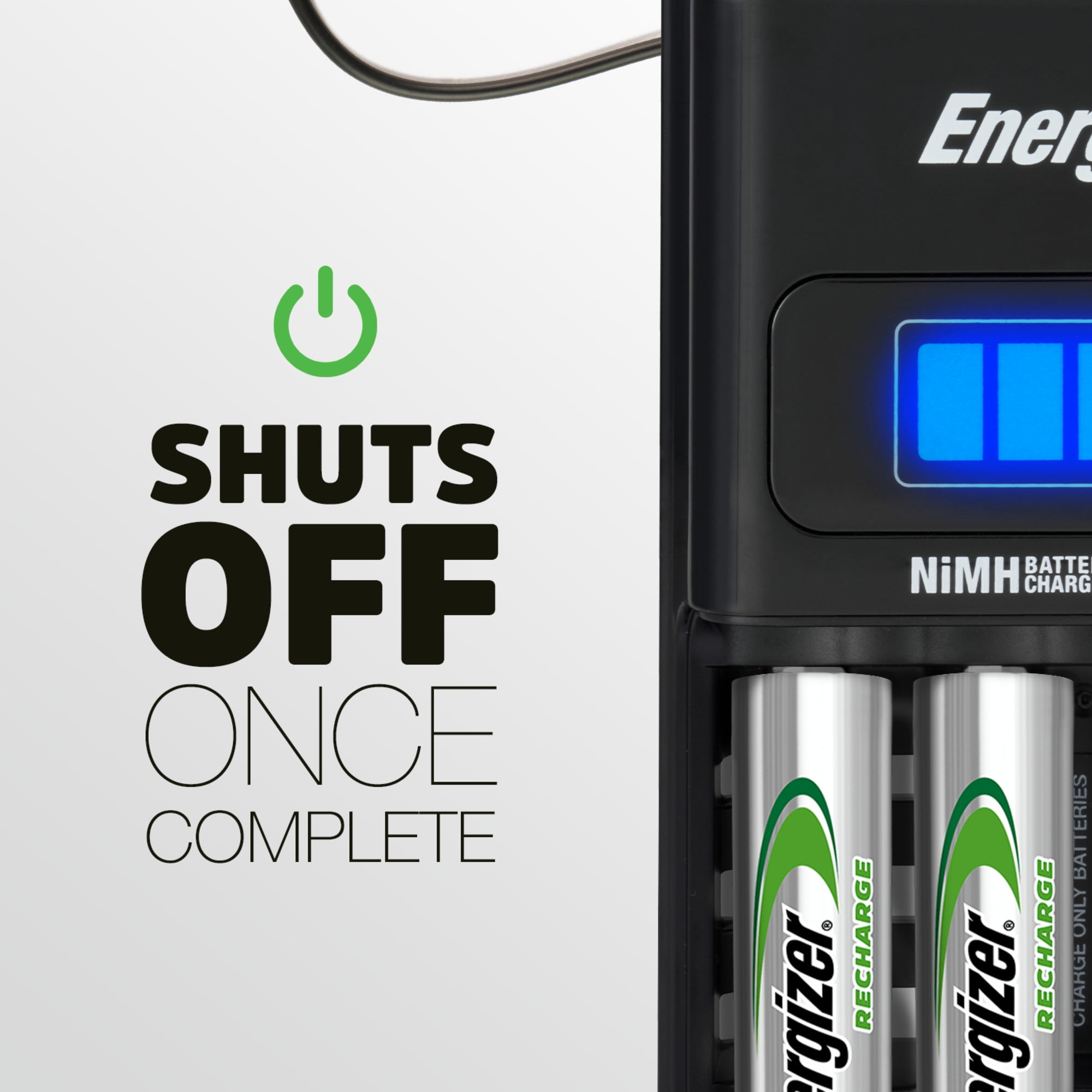 Energizer Recharge Value Charger for NiMH Rechargeable AA and AAA Batteries