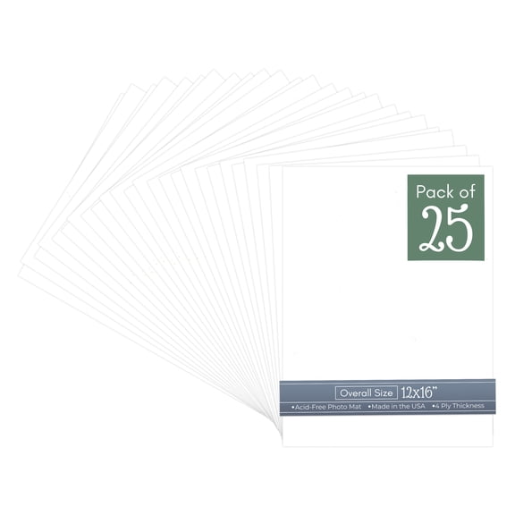 Off White Pebble 12x16 Uncut Art Mat Board - No Opening - 25 Mats