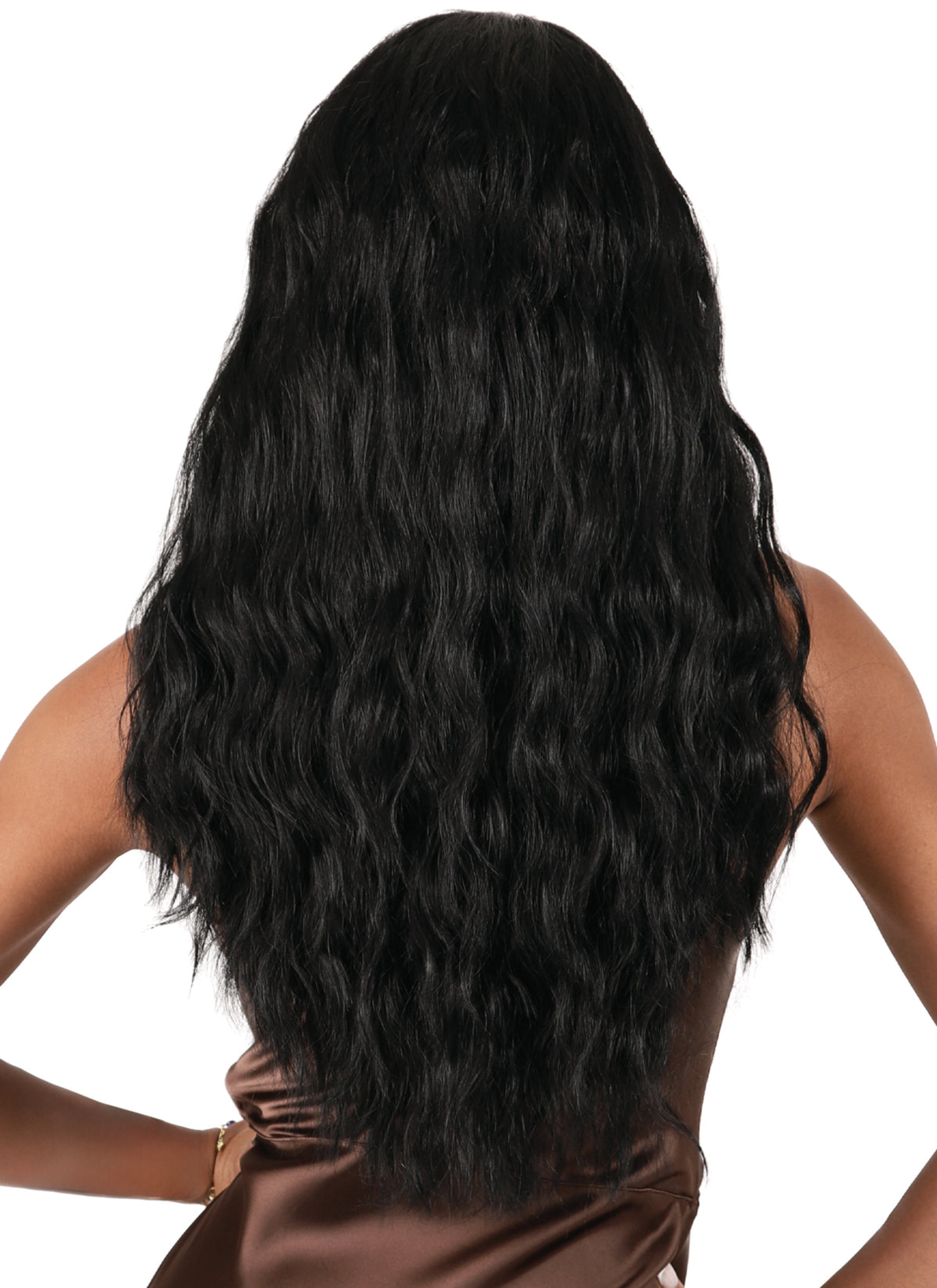 Emvora Boldly Beautiful Synthetic Deep Lace Part Loose Body Wave Wig, 24 inch, Color 1