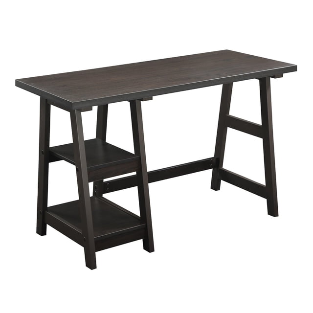 Convenience Concepts Designs2Go Bureau Tréteau, Fini Bois Espresso