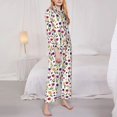 thumbnail image 3 of Fotbe Tulips Flowers Pattern Long Sleeve Pajama Set for Women,Sleepwear Set,2-piece Loungewear Set,Soft PJs Comfy Nightwear with Pockets -XX-Large, 3 of 7