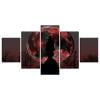 Cuadros Decorativos 5 paneles Uchiha Itachi pintura al óleo por números Kit DIY pintura acrílica decoración Sywqhk Nuevos Originales