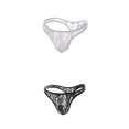 thumbnail image 1 of 2 piezas de ropa interior transparente transparente para hombre, bragas en blanco y negro, L Baoblaze mens sheer Underwear, 1 of 8