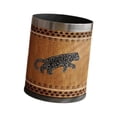 thumbnail image 4 of Cubo de basura con tapa abierta, 10 L/2,64 galones, contenedor decorativo para basura Leopardo de plata, 4 of 9