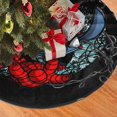 thumbnail image 2 of Falda para árbol de Navidad con puntadas, suave y divertida, decoración navideña de granja con cuello para árbol de Navidad de 36", 2 of 4