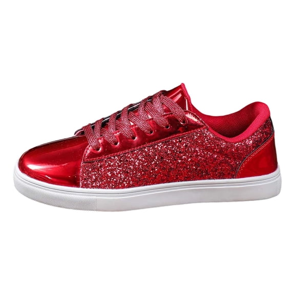 Glitter Sneakers for Women - Sparkly Bling Sequin Sneakers for Wedding, Party & Casual Wear