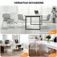thumbnail image 6 of Ktaxon 4 pcs Stack Chairs Plastic Dining Side Chair Padded Seat Chair with Metal Frame for Home Office Kichen Gray, 6 of 11