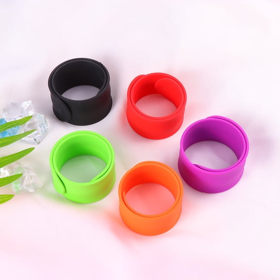 PAMINGONO 10PCS Patting Wristband Kids Durable Silicone Bracelets For Parties