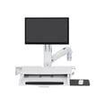 thumbnail image 2 of Ergotron StyleView - kit de Montage (Support de Souris, Repose-Poignet, Support de scanner de Code-Barres, Adaptateur VESA, Support Mural, Plateau de Clavier, base de surface Horizontale Plate, Bras de Moniteur Réglable, kit de Support de Rail, Plateau de Souris Coulissant) - pour Écran LCD / Équipement PC - Bras combo Assis-Debout avec surface de Travail - Aluminium, Plastique de Haute Qualité - Blanc - Taille d'Écran : jusqu'à 24 Pouces - Montable au Mur, 2 of 5