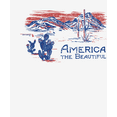 thumbnail image 2 of Americana America The Beautiful Long Sleeve Adult Hooded Sweatshirt-XS-White, 2 of 3