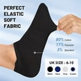 thumbnail image 6 of 6 Pairs No Show Socks for Men,Mens Low Cut Invisible Ankle Socks,Non Slip Cotton Casual Sneaker Trainer Socks with Arch Support(7-14), 6 of 8