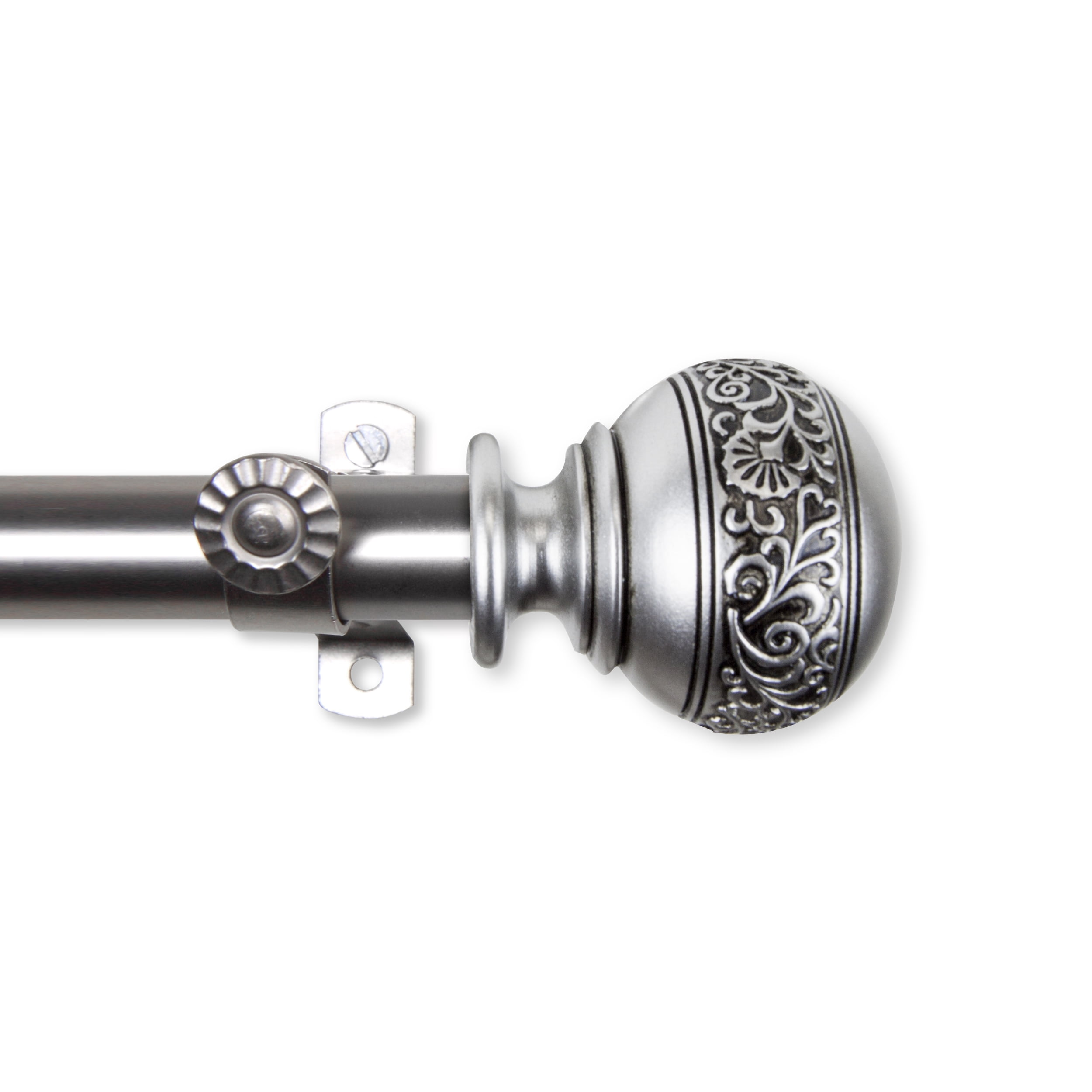 Lucid 13/16" Curtain Rod 120-170 inch - Satin Nickel