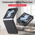 thumbnail image 6 of Compatible with Samsung Galaxy Z Flip 5 Case, Luxury Hinge Protection + Steel Screen Cover Drop-Resistance Ultra Slim Bumper Frame Folding Case for Samsung Galaxy Z Flip 5 5G, Black, 6 of 8