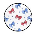 thumbnail image 2 of 36.2 Inch Round Floor Mat Hand-drawn Bows Carpet Decor Rug for Living Room Bedroom, 2 of 6