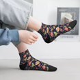 thumbnail image 2 of Pofeuu Flower Print 30cm Socks, Adult Running Hiking Socks for Youth and Adult, 2 of 7