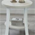 thumbnail image 5 of JERFIT Modern Round End Table with Bottom Shelf, White Finish, MDF Wood Accent Nightstand for Living Room, Bedroom, 5 of 5