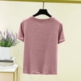 thumbnail image 4 of SEMPAI Womens Summer Tops Square Neck Short Sleeve Shirts Ribbed Knit Dressy Casual Blouse Spring Vacation Tshirts Clothes, 4 of 5