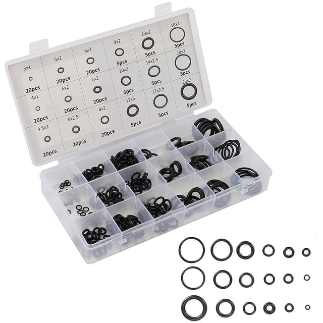 225 Pcs Rubber Sealing Washer Assortment O Ring Gasket Plumbing Garage Sealing Assort Set Kit For Gas Automotive Faucet Repair