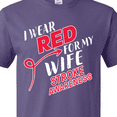 thumbnail image 4 of Inktastic I Wear Red for My Wife- Stroke Awareness T-Shirt, 4 of 5