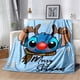 thumbnail image 2 of Manta de franela con patrón de puntadas de Disney, manta de forro polar, regalo para niños y adultos, sofá, ropa de cama, regalos para niños, 2 of 5