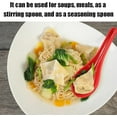 thumbnail image 6 of ZOURIH 2 PCS Asian Soup Spoons, Chinese Japanese Miso Ramen Wonton Dumpling Pho Rice Noodle Soba Soup Spoons, Red and Black Melamine Spoons,Red, 6 of 8