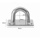 thumbnail image 2 of Durable Wall and Ceiling Hooks with Screws for Hanging - 60mm Pad Eye Plate U-Hooks, Pack of 2, 2 of 5