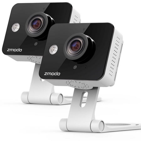 Zmodo 720P HD WiFi Wireless Smart Security Camera Two-Way Audio(2- Pack), Work with Google (Best Outdoor Home Security Camera Wireless)