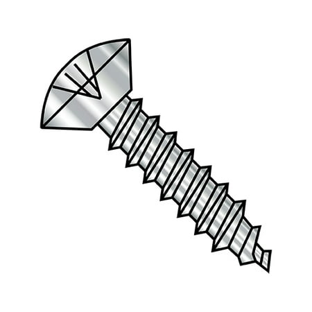 

4-24X1/4 Phillips Oval Undercut Self Tapping Screw Type A B Fully Threaded 18 8 Stainless (Pack Qty 5 000) BC-0404ABPOU188