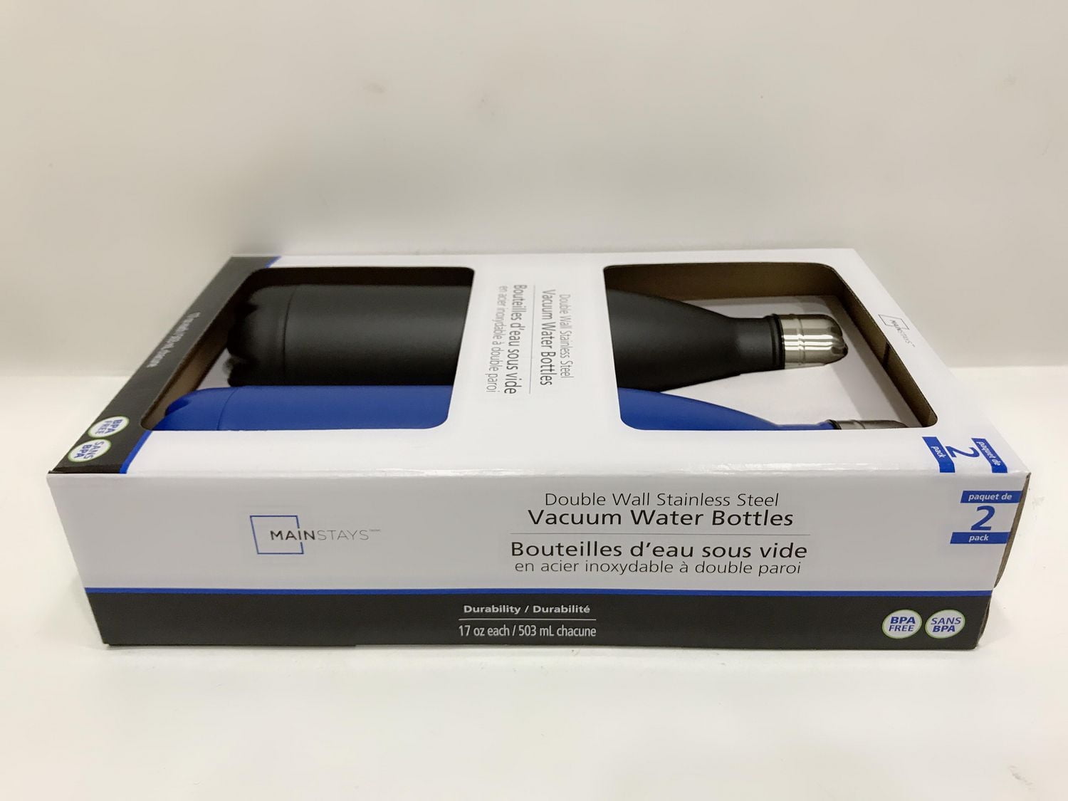 17oz Double Wall Stainless Steel Vacuum Water Bottle