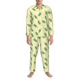 thumbnail image 4 of Mens Pajamas Set - Cactus Popsicle Comfy Long Sleeve Button Up Pajama Sets for Men 2 Piece, Soft Sleepwear Nightwear Pjs Lounge Sets for Men with Pockets, 4 of 5