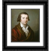 Angelica Kauffman 2x Matted 20x24 Black Ornate Framed Art Print 'Portrait of Herzogs von Ceri'