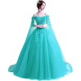 thumbnail image 1 of Vestidos de quinceañera largos rojos con hombros descubiertos, vestido de fiesta para mujer, vestido de noche para fiesta, vestidos de actuación, 1 of 5