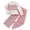 Pink, variant on Girls 2 Piece Outfits Bow Print Short Sleeve Crop T-Shirt & Elastic Waist Cargo Pants Casual Streetwear Clothes for Kids Pink Size 8-9 Years