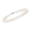 thumbnail image 6 of Ross-Simons 6.5-7mm Cultured Pearl Jewelry Set: Necklace, Bracelet and Stud Earrings in Sterling Silver, Women's, Adult, 6 of 8