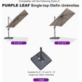 thumbnail image 2 of Purple Leaf 165lbs Sturdy Square Plastic Patio Offset Cantilever Umbrella Base, UV Resistant, 2 of 7