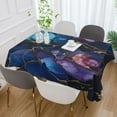thumbnail image 3 of WOBOGO Gilt Blue Marbles Square Tablecloth 54×54in Polyester Fabric Tablecloth Washable Dust Resistant Wrinkle Resistant, 3 of 9