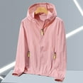 thumbnail image 2 of MIASHUI Veste de Protection Solaire Extérieure Légère et Respirante pour Femmes, Grande Taille, Décontractée, Rose, G, 2 of 3