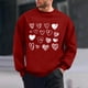 thumbnail image 1 of TaTaai Men's Valentine Heart Print Long Sleeve Round Neck Pullover, Valentine's Day Gift, Casual Sports Activewear Top Gift, 1 of 6