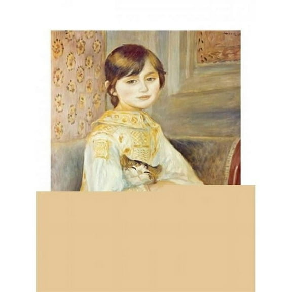 Posterazzi  Julie Manet with Cat 1887 Poster Print by Pierre-Auguste Renoir - 18 x 24 in.