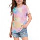 thumbnail image 4 of Camisetas de Cuello de Tripulación de Manga Corta para Mujeres Camiseta Impresa Inspirada en Acuarela para Niños de Edades 8-14, 4 of 5