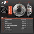 thumbnail image 5 of A-Premium Rear Solid Disc Brake Rotors Set Compatible with Kia Sedona 2006-2012/2014 & Hyundai Entourage 2007-2010 2-PC Set, 5 of 8