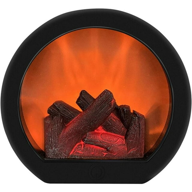 Fausse Cheminée Électrique Lanterne à Effet de Flamme Lumière LED de Cheminée Sans Flamme de Simulation pour Balcon de Cour Décoratif