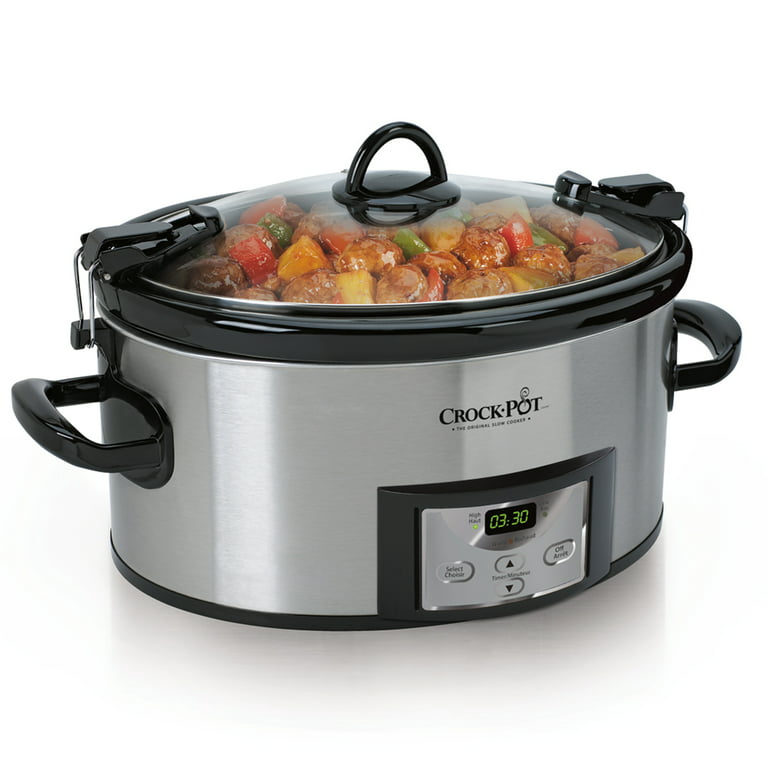 Crock-Pot SCCPVLR609-R 6-Quart Cook and Carry Slow Cooker with Little  Dipper Warmer (Assorted Colors) 110 volts ONLY FOR USA