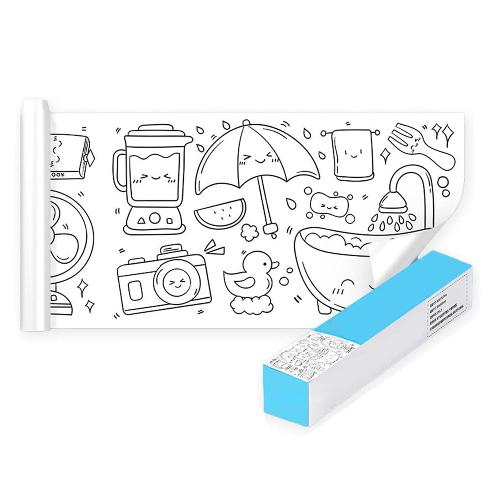 Children's Drawing Roll - Coloring Paper Roll for Kids, Drawing Paper Roll DIY Painting Drawing Color Filling Paper, 118 * 11.8 Inches, Size: Sea