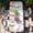 White, variant on Easter Table Cloths for 8 Foot Rectangle Tables, Spring Flowers Wreath Rabbit Budding Florals Patio Waterproof Elastic Fitted Tablecloths, Washable Rectangular Table Cover for Camping